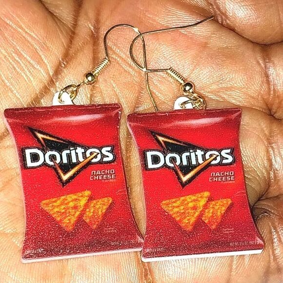 Fun dangling acrylic 5D pendant earrings - Picture 3 of 7